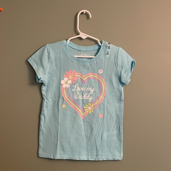 The Children Place graphic tee, blue splash , size 4T. Heart with LOVE MY DADDY - Picture 12 of 17